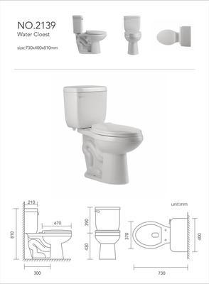 水戸棚の陶磁器の二つの部分から成った洗面所730*410*810mmの座席ボール