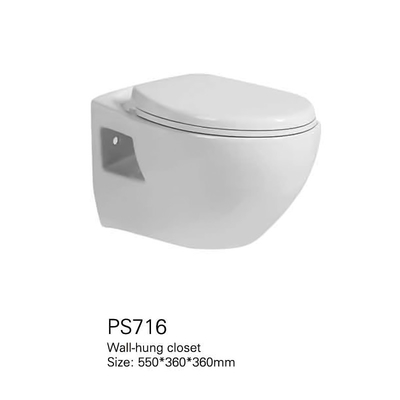 650*350*805mmの二つの部分から成ったスペース節約の洗面所の縁なしの壁に取り付けられた