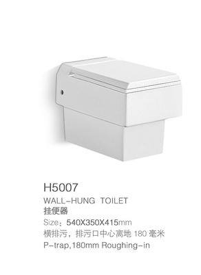 白いPのトラップの縁なしのビデの壁によって掛けられる便器の一つ